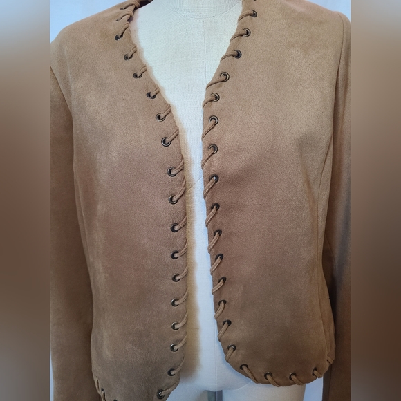 Ingenuity tan lace blazer- Size 10 - Picture 5 of 5